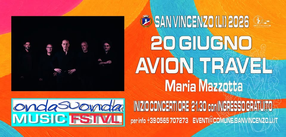 Evento AVION TRAVEL con Maria Mazzotta Trio in prima parte San Vincenzo (LI) Locandina AVION TRAVEL con Maria Mazzotta Trio in prima parte San Vincenzo (LI) - sabato 20 giugno ore 21:30 - 23:30