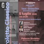 Immagine evento Broletto Classico – Progetto Verdi a Gallarate (VA) Broletto Classico - Progetto Verdi a Gallarate (VA) il 5 luglio 2026