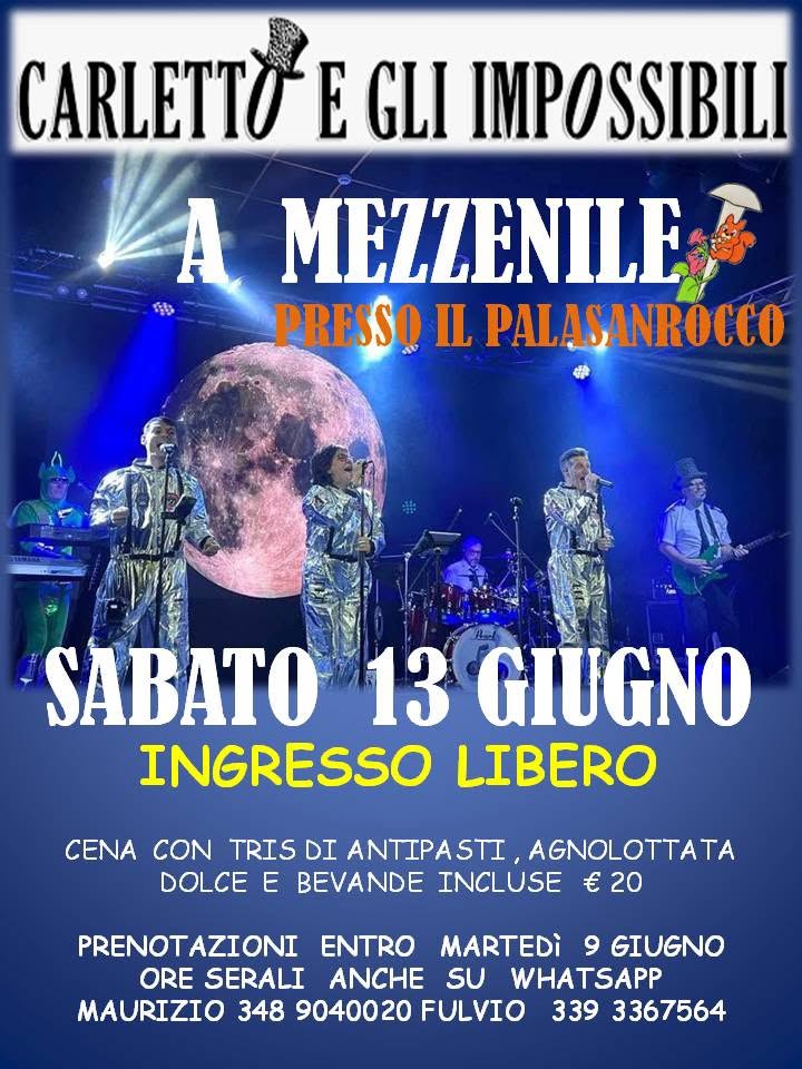 Evento Carletto e gli impossibili astronauti a Mezzenile Locandina Carletto e gli impossibili astronauti a Mezzenile - sabato 13 giugno ore 21:30 - 23:30