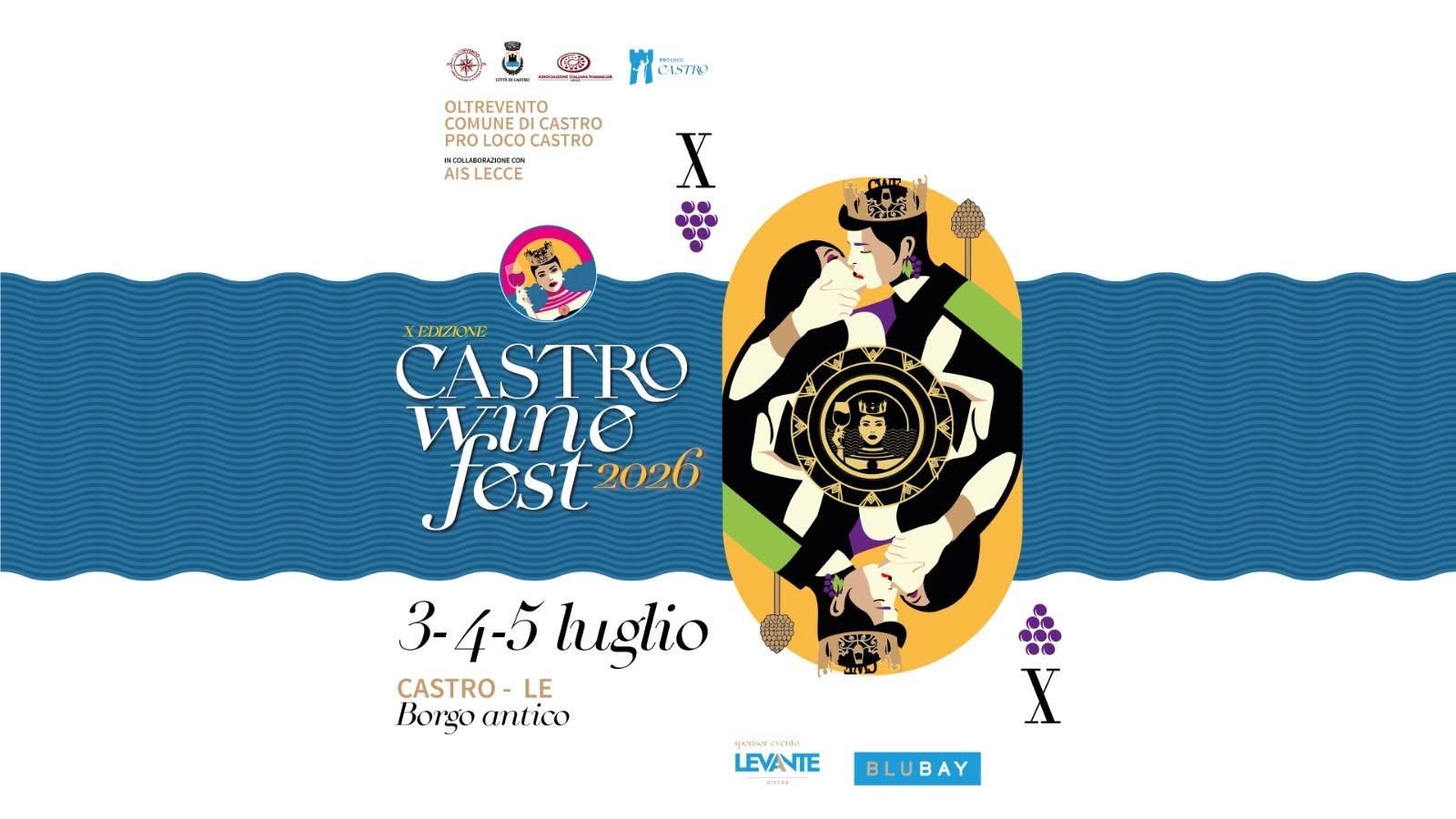 Evento Castro Wine Fest 2026 Locandina Castro Wine Fest 2026 - venerdì 3 luglio ore 19:00 - 21:00