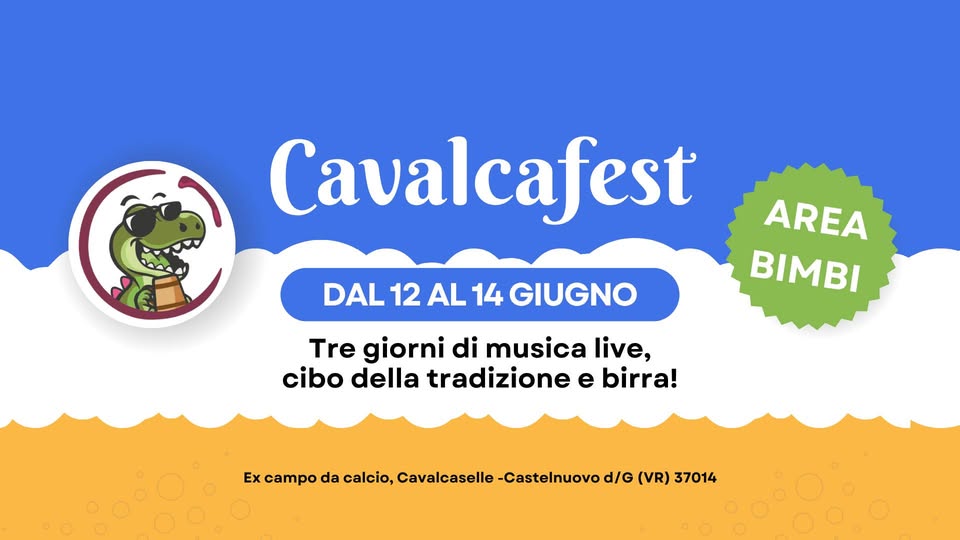 Evento Cavalcafest 4° Ed – 12, 13 E 14 Giugno 2026 Locandina Cavalcafest 4° Ed – 12, 13 E 14 Giugno 2026 - venerdì 12 giugno ore 18:00 - 20:00