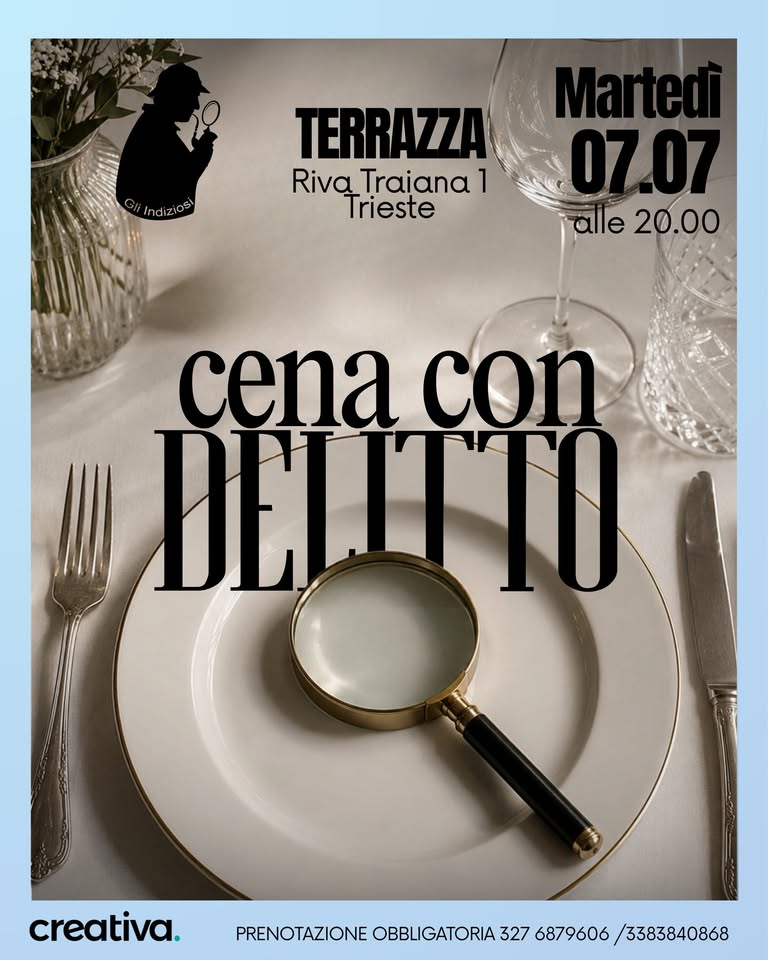 Evento Cena con delitto in Costiera Locandina Cena con delitto in Costiera - martedì 7 luglio ore 20:00 - 22:00