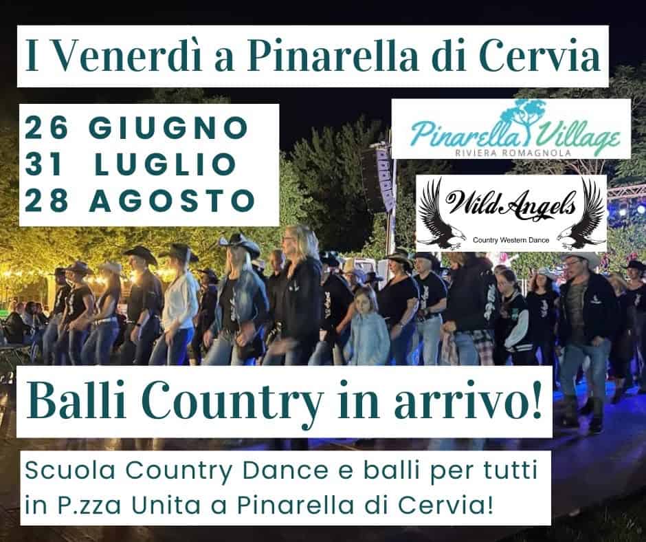 Evento Cervia Country @Pinarella Centro Locandina Cervia Country @Pinarella Centro - venerdì 26 giugno ore 21:00 - 23:00