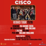 Cisco in concerto (Reduci Tour) | Parco Trotter x CGIL Milano Potrebbe essere un'immagine raffigurante il seguente testo "CISCO REDUCI TOUR 2026 VENERDÌ 26 GIUGNO 2026 IN CONCERTO PER CGIL MILANO L'ALTRA MILANO PERUNA PER MILANO MIGLIORE PARCO TROTTER Milano Via Giuseppe Giacosa 46 Ingresso Gratuito -H.21.00 Servizio Bar e Ristorazione Attivo ney VIA AUDIO> JMProduction ...IN....... Production"