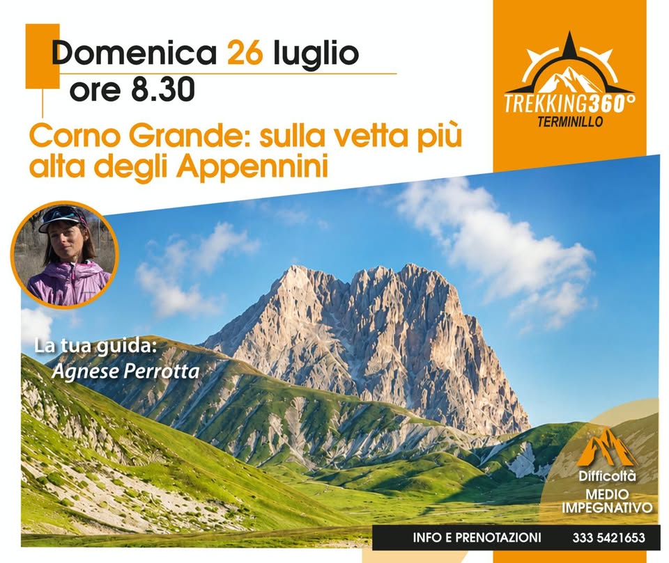 Evento Corno Grande sulla vetta più alta degli Appennini Locandina Corno Grande sulla vetta più alta degli Appennini - domenica 26 luglio ore 08:30 - 15:00
