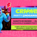 💥 CRASH! PARTY SUMMER TOUR 2026 💥 at Nogarole Vic. (VI) Potrebbe essere un contenuto di pop art raffigurante il seguente testo "CRAGH! PARTY @NOGAROLE MIGLIOP MICMIORAHITS CONLE CONLE LE DEL MIGLIORIHIT LMOMENTO MOMENTO MORIHITS HITS SABATO 20 GIUGNO 21.00 NOGAROLE SUMMER FESTIVAL CAMPO SPORTIVO DI INOGAROLE NOGAROLE VICENTINO (VI)"