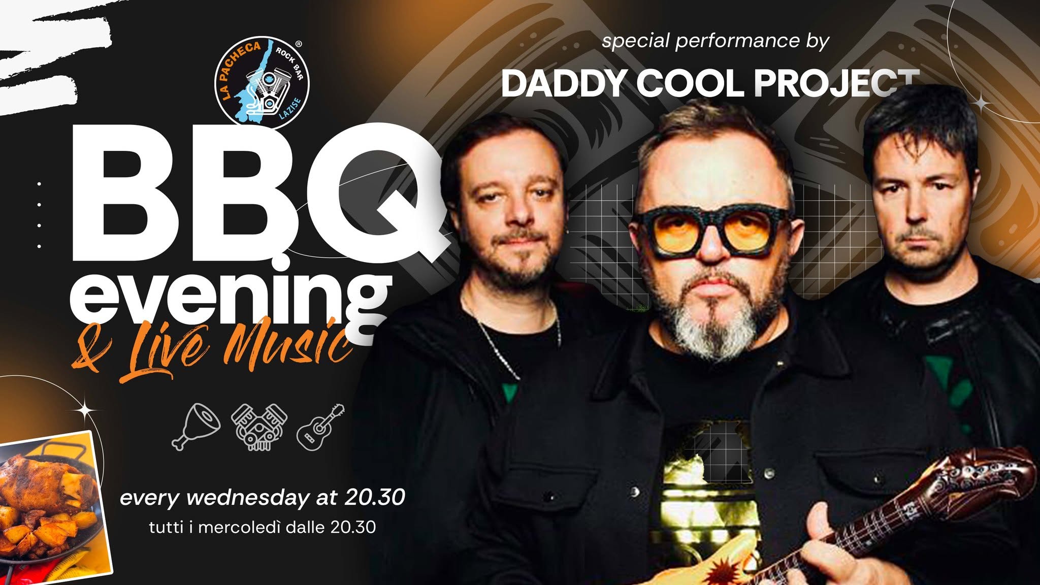 Evento Daddy Cool Project & BBQ Evening – La PACHECA Locandina Daddy Cool Project & BBQ Evening – La PACHECA - da mercoledì 3 giugno - mercoledì 26 agosto 2026 ore 20:30 ore 22:30