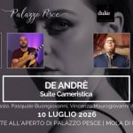 Immagine evento De Andrè Suite cameristica a Mola di Bari (BA) De Andrè Suite cameristica a Mola di Bari (BA) il 10 luglio 2026