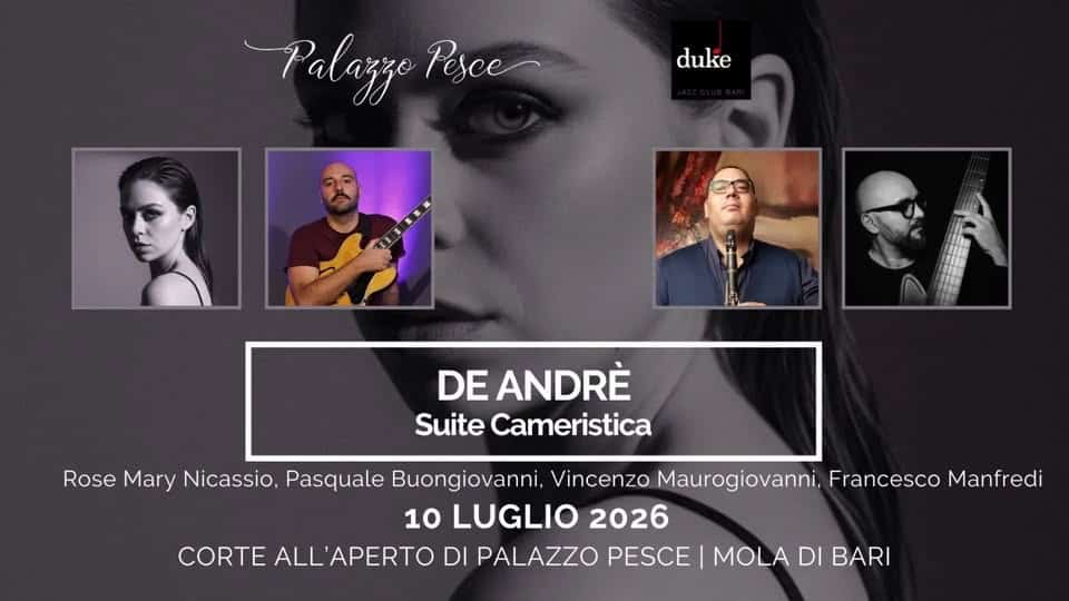 Evento De Andrè Suite cameristica Locandina De Andrè Suite cameristica - venerdì 10 luglio ore 21:00 - 22:30