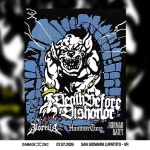 Death Before Dishonor – Unica data italiana @ Damage Inc Live Club – 7 luglio 2026 Potrebbe essere un'illustrazione raffigurante il seguente testo "gishonet Zmihuefore ore HanbeT Uime JJORMAN BATES DAMAGEXINC XINC DAMAGE 07.07.2026 SAN GIOVANNI LUPATOTO- SANGIOVANINILUPATOTO-VR VR"