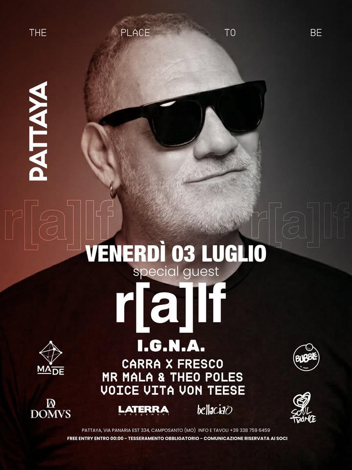 Evento Dj Ralf – Leggenda Della House Music Locandina Dj Ralf – Leggenda Della House Music - venerdì 3 luglio ore 23:00 - 03:30