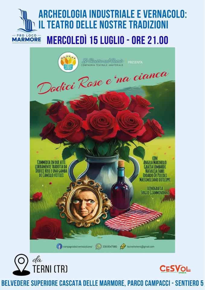 Evento Dodici Rose e ‘na cianca Locandina Dodici Rose e ‘na cianca - mercoledì 15 luglio ore 21:00 - 23:00