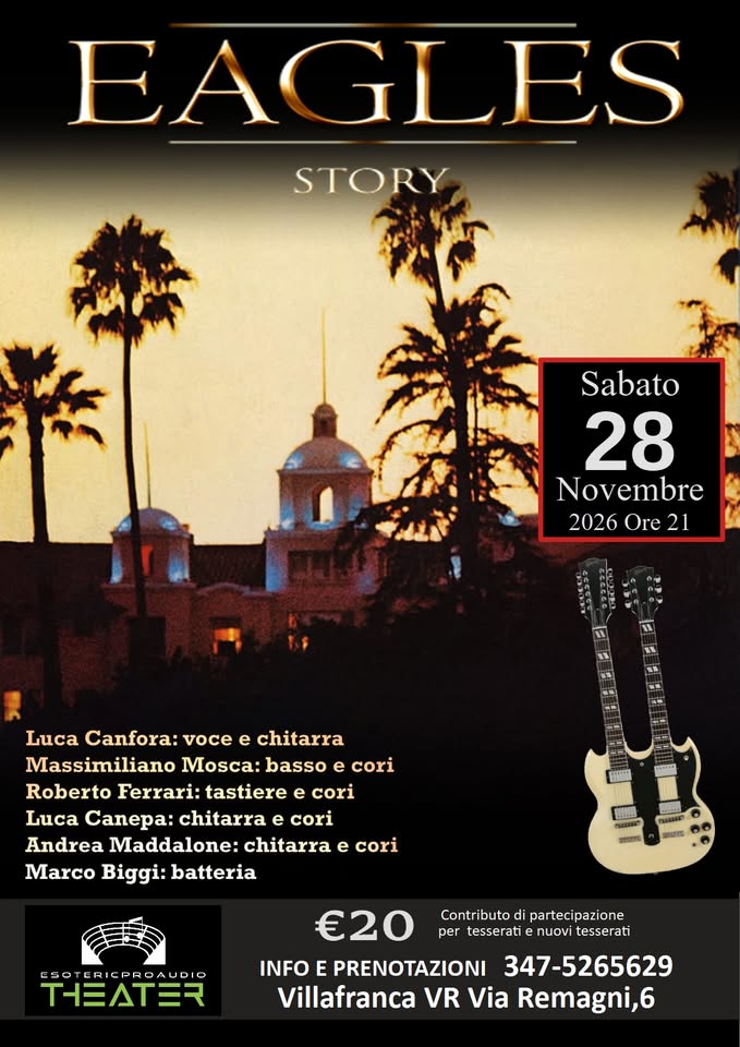 Evento Eagles Story Locandina Eagles Story - sabato 28 novembre ore 21:00 - 23:00