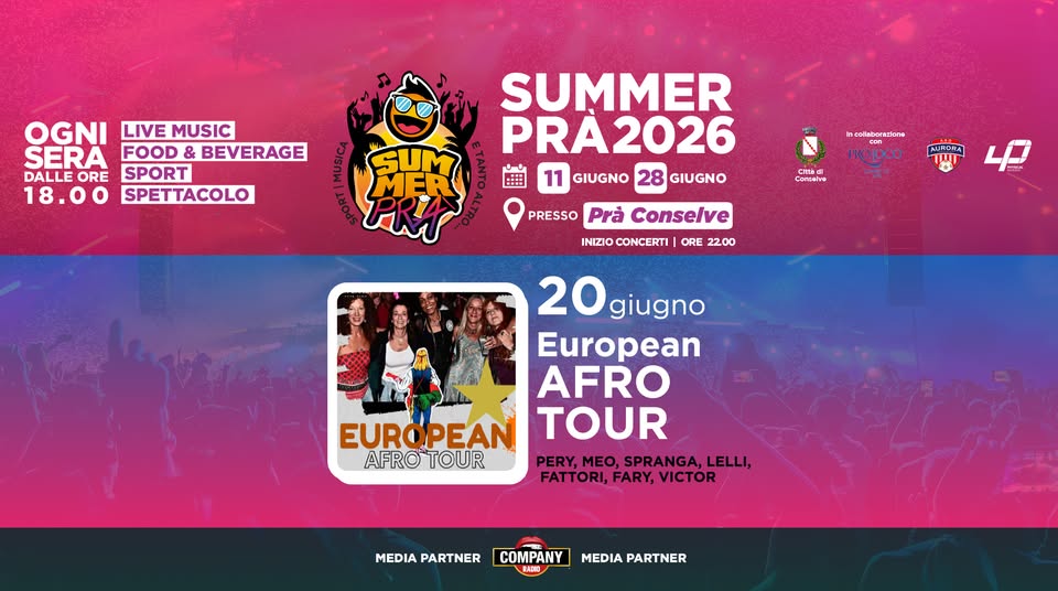 Evento European Afro Tour Locandina European Afro Tour - sabato 20 giugno ore 22:00 - 00:00