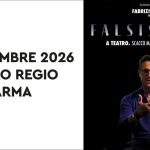 FABRIZIO CORONA in “FALSISSIMO A TEATRO” – 12 NOVEMBRE – TEATRO REGIO – PARMA Potrebbe essere un'immagine raffigurante testo