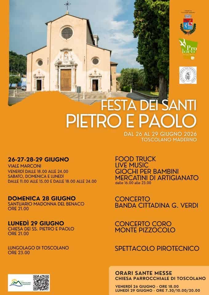 Evento Festa dei SS Pietro e Paolo Locandina Festa dei SS Pietro e Paolo - da venerdì 26 giugno - lunedì 29 giugno 2026 ore 16:00 ore 17:00