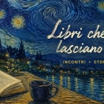 Festa del Libro 2026 Potrebbe essere un disegno raffigurante il seguente testo "Libri che lasciano il segno. STORIE IDEE I INCONTRI"