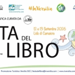 Festa del Libro 2026 Potrebbe essere un disegno raffigurante il seguente testo "Libri che lasciano il segno. STORIE IDEE I INCONTRI"