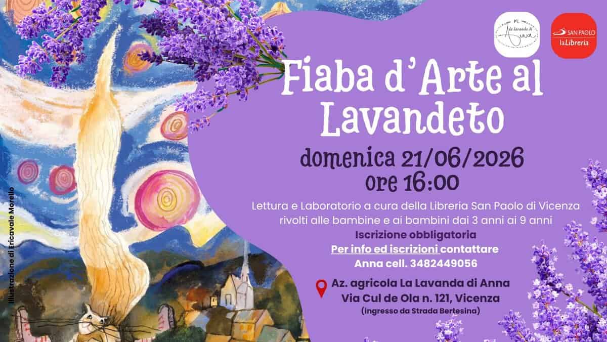Evento Fiaba d’Arte al Lavandeto Locandina Fiaba d’Arte al Lavandeto - domenica 21 giugno ore 16:00 - 18:00