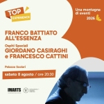Immagine evento Franco Battiato all’essenza a Coltura Franco Battiato all'essenza a Coltura il 8 agosto 2026