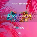Immagine evento Friday Night – Exotica – Maleva Rovigo a Villanova del Ghebbo (RO) Potrebbe essere un contenuto grafico raffigurante il seguente testo "VENERDI 26 GIUGNO DALLE 22 00 00 EXTCA DEEJAYS SET MAVERICK MALEVA ROVIGO"