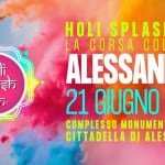 HOLI SPLASH RUN | 21 GIUGNO | ALESSANDRIA Potrebbe essere un'immagine raffigurante il seguente testo "फेठो इोमड़े .run. SPLASH RUN LA CORSA COLORATA ALESSANDRIA 21 GIUGNO 2026 COMPLESSO MONUMENTALE DELLA CITTADELLA DI ALESSANDRIA"