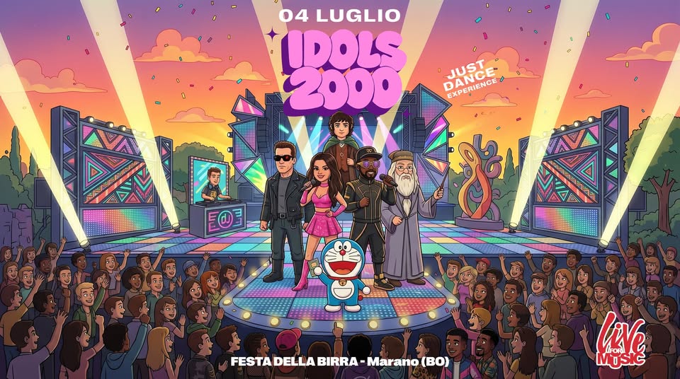 Evento Idols 2000 – Festa Della Birra @Marano Locandina Idols 2000 – Festa Della Birra @Marano - sabato 4 luglio ore 21:00 - 23:00