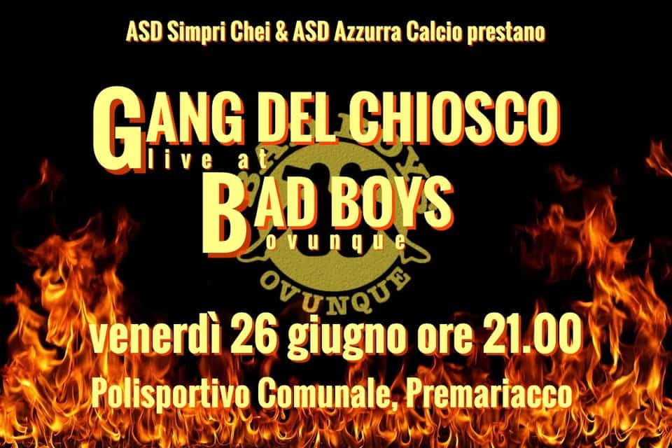 Evento il venerdì al BAD BOYS Locandina il venerdì al BAD BOYS - venerdì 26 giugno ore 21:00 - 23:00