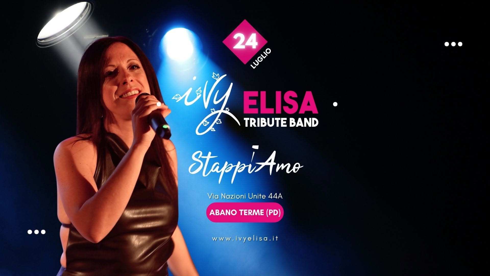 Evento IVY Elisa Tribute Band – StappiAmo Wine Bar Abano Terme (PD) Locandina IVY Elisa Tribute Band – StappiAmo Wine Bar Abano Terme (PD) - venerdì 24 luglio ore 21:00 - 23:00