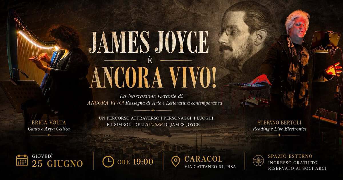 Evento James Joyce è ancora vivo! – Caracol Pisa Locandina James Joyce è ancora vivo! – Caracol Pisa - giovedì 25 giugno ore 19:00 - 21:00