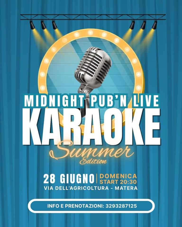 Evento Karaoke Night Locandina Karaoke Night - domenica 28 giugno ore 20:30 - 22:30