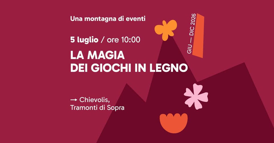 Evento La magia dei giochi in legno Locandina La magia dei giochi in legno - domenica 5 luglio ore 10:00 - 12:00