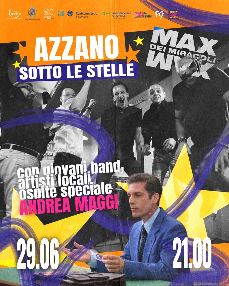 Evento La magia della Musica – Azzano sotto le Stelle Locandina La magia della Musica – Azzano sotto le Stelle - lunedì 29 giugno ore 21:00 - 23:00