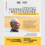 Immagine evento Laboratori di sceneggiatura e recitazione con Andrea Jublin a Bari (BA) Laboratori di sceneggiatura e recitazione con Andrea Jublin a Bari (BA) il 10 luglio - 12 luglio 2026