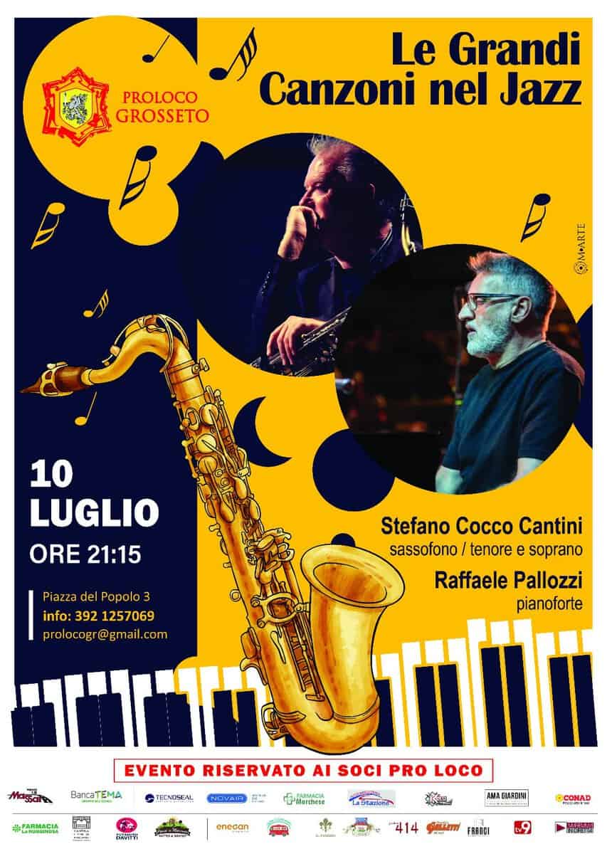 Evento Le Grandi Canzoni nel Jazz Locandina Le Grandi Canzoni nel Jazz - venerdì 10 luglio ore 21:15 - 23:15
