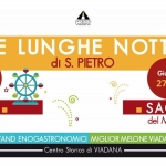 LE LUNGHE NOTTI DI SAN PIETRO- Fiera di San Pietro e del Melone Potrebbe essere un'immagine raffigurante il seguente testo "oAto vodang AE បលរយាគ៉គ proloco Miadana AMURT Giugno 272829 29 27 28 LE LUNGHE NOTTI di S. PIETRO FIERA- di S. PIETRO Giugno 27/28 ש SAGRA del MELONE SPETTACOLI STAND ENOGASTRONOMICI MIGLIOR MIGLIORMELONE MELONE VIADANESE MUSICA Centro Storico di VIADANA"