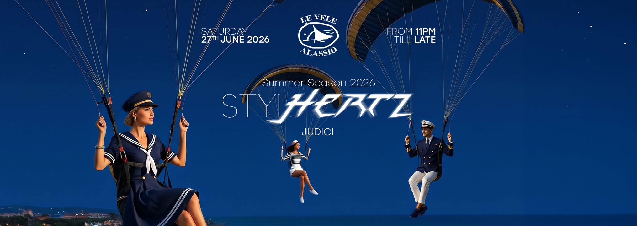 Evento Le Vele Alassio presents Stylhertz – Saturday, 27th June 2026 Locandina Le Vele Alassio presents Stylhertz – Saturday, 27th June 2026 - sabato 27 giugno ore 23:00 - 05:00
