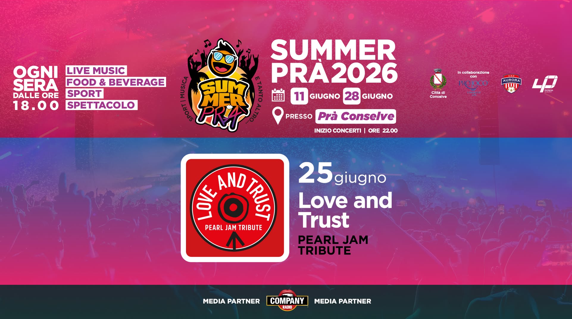 Evento Love And Trust – Pearl Jam Tribute Band Locandina Love And Trust – Pearl Jam Tribute Band - giovedì 25 giugno ore 22:00 - 00:00