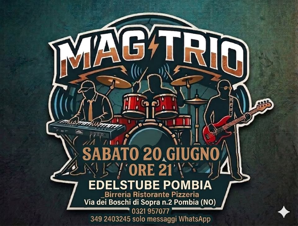Evento MagTrio Pop Italiano Locandina MagTrio Pop Italiano - sabato 20 giugno ore 21:30 - 23:30