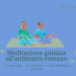 Meditazione all’anfiteatro romano Potrebbe essere un disegno raffigurante il seguente testo "PADOVA MUSEI CMCI She roлoaHaHe itkntchanse 8xmille A Unione Buddhista Italiana Meditazione guidata all' all'anfiteatroroman anfiteatro romano 17 MAGGIO -21 GIUGNO 6 SETTEMBRE H.19.00"