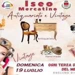 Immagine evento mercatino antiquariato vintage handmade Iseo bs domenica 19 luglio a Iseo (BS) mercatino antiquariato vintage handmade Iseo bs domenica 19 luglio a Iseo (BS) il 19 luglio 2026