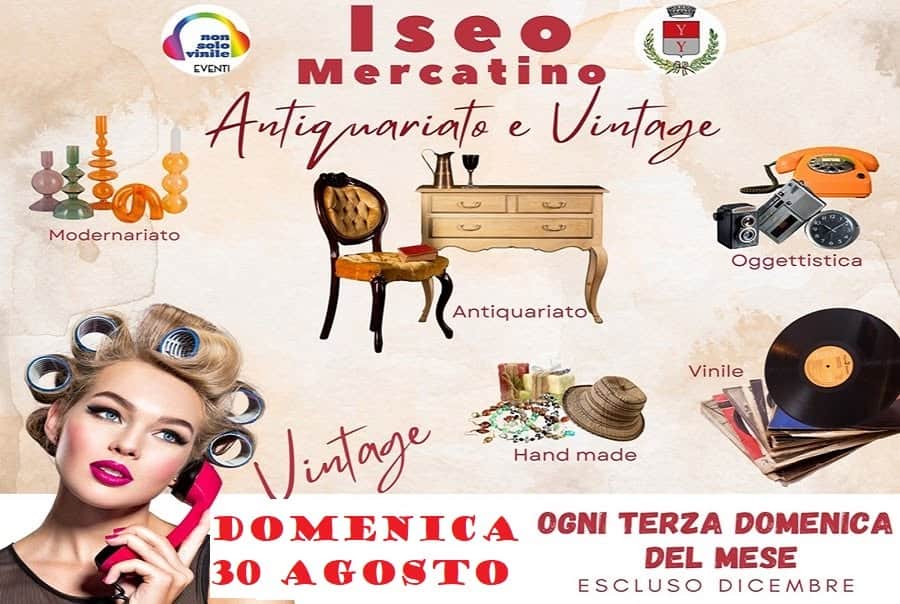 Evento mercatino iseo bs edizione straordinaria domenica 30 agosto Locandina mercatino iseo bs edizione straordinaria domenica 30 agosto - domenica 30 agosto ore 09:00 - 11:00