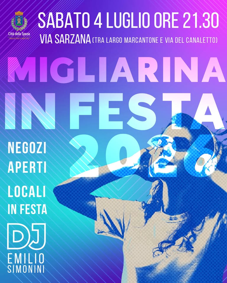 Evento Migliarina in festa Locandina Migliarina in festa - sabato 4 luglio ore 21:30 - 23:30
