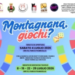 Immagine evento Montagnana, giochi? a Montagnana (PD) Potrebbe essere un disegno raffigurante serpente e il seguente testo "REGIONEDE ጥጠያ VENETO GIOVANI cUoonel Corsulea ลิดราหิ PROIOCO አረኝ TALES MONT MONTAGNANA politiche Prendo Spazio- 66/2025 Rn.36/2025 DOR.36/2025.Plnodient Piano intervento" Generazioni movlmento" titolare Comune Monselice EuganelEv Evolution" Monțagnana giochi? SERATA SERATADIAPERTURA SABATO LUGLIO 2026 ORE 18, PARCO FIUMICELLO CONL MUSICA LIVE DEI RUST COVER BAND, PANINI E BIBITE, GIOCHI DA DAT TAVOLO INIZIO TORNEI ALLE ORE 19:30 SERATE DI GIOCHI DA TAVOLO 22 29 LUGLIO 2026 ORE 21, PARCO FIUMICELLO"