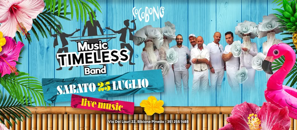 Evento Music Timeless Band Full Gass Live Sabato 25 Luglio Locandina Music Timeless Band Full Gass Live Sabato 25 Luglio - sabato 25 luglio ore 21:00 - 23:00