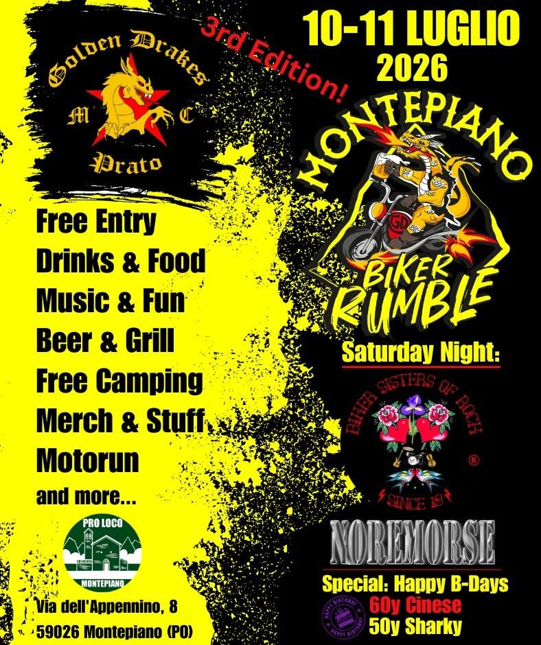 Evento Noremorse@3Rd Edition Biker Rumble Locandina Noremorse@3Rd Edition Biker Rumble - sabato 11 luglio ore 10:00 - 12:00