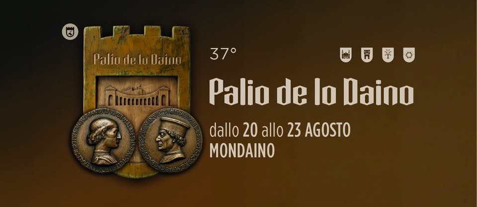 Evento Palio de lo Daino 2026 Locandina Palio de lo Daino 2026 - da giovedì 20 agosto - domenica 23 agosto 2026 ore 17:00 ore 23:45