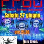 PF80- PEOPLE FROM OTTANTA @ristogrillca’fossà Potrebbe essere un'immagine raffigurante il seguente testo "2580 Deople from ottanta Sabato 27 giugno ore 21.30 RISTO GRILL Ca' Fossà นใอปูฟ aauKeMa info tavoli: 0421 320419 PIC.COLLAGE"