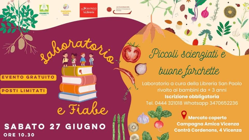 Evento Piccoli scienziati e buone forchette Locandina Piccoli scienziati e buone forchette - sabato 27 giugno ore 10:30 - 12:30