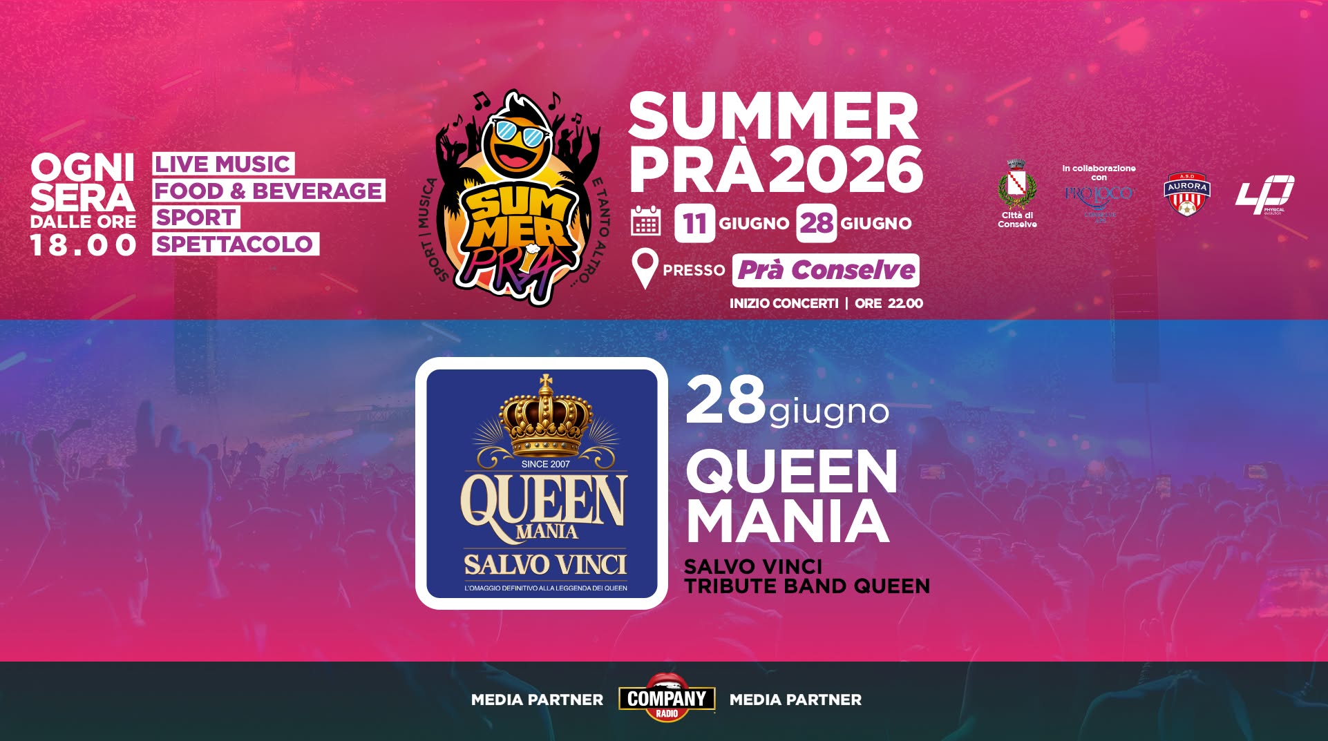 Evento Queenmania – Salvo Vinci – Tribute Band Queen Locandina Queenmania – Salvo Vinci – Tribute Band Queen - domenica 28 giugno ore 22:00 - 00:00
